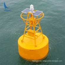 Floating Marine polyurethane foam filled maker navigation buoy /buoys with solar light